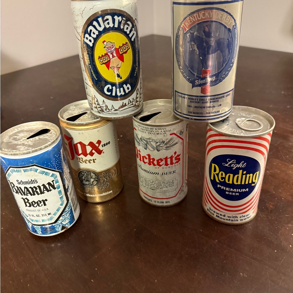 Vintage Beer Can Collection - Bavarian Club, Jax, Picketts, Reading